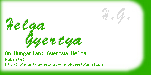 helga gyertya business card
